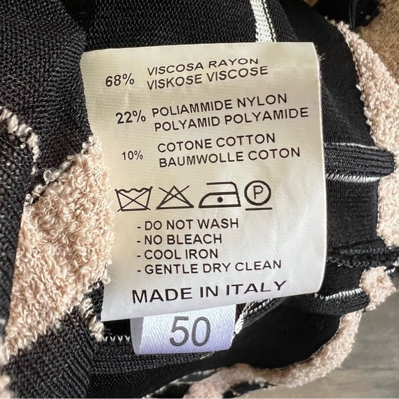 Georgio Grati Sleeveless Checkered Boat Neck Knit Top Slightly Sheer Size M - Picture 8 of 13